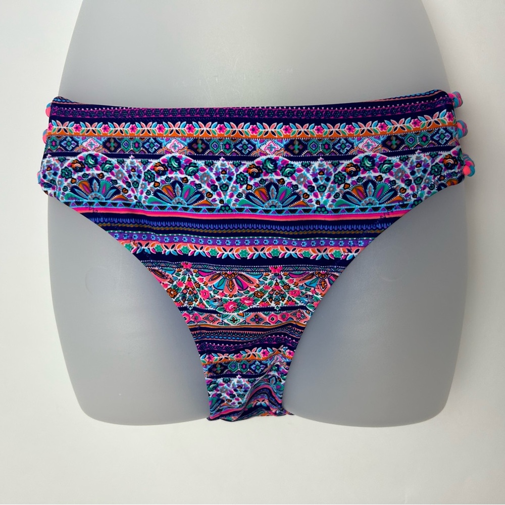 Ringo Heat Swimwear Blue & Multicolor Bikini Bottoms‎ XL.